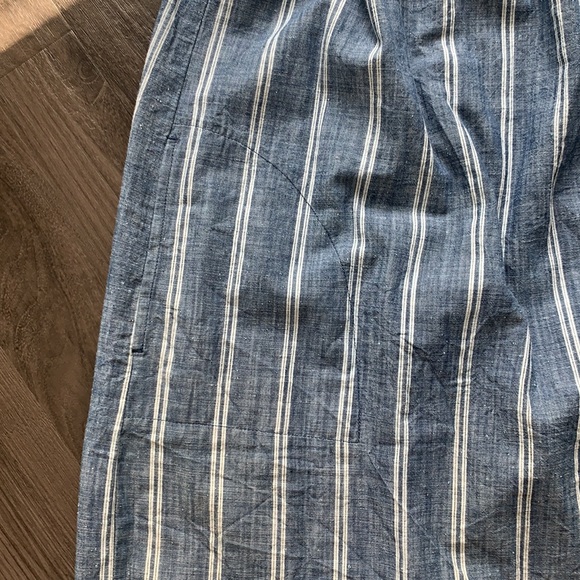 JCREW FACTORY Striped Chambray Ruffle Dress - Picture 6 of 10